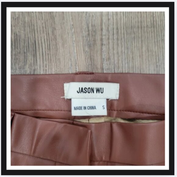 Jason Wu Faux Leather Split Hem Pants - Picture 4 of 5